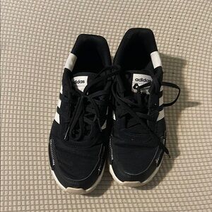 Women’s Adidas Black and White Athletic Shoes